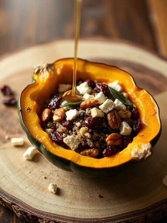 cozy quinoa acorn squash