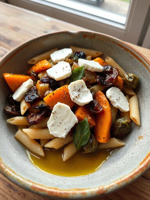 cozy roasted veggie pasta