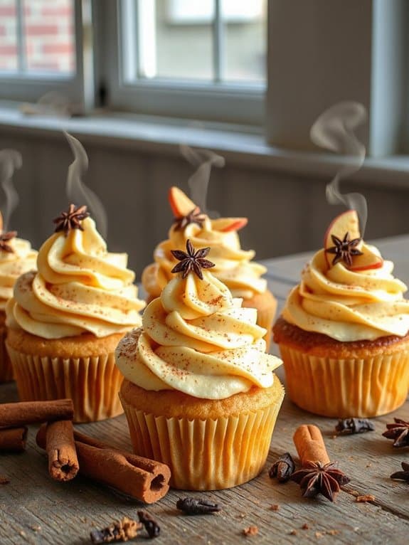 cozy spiced apple cupcakes
