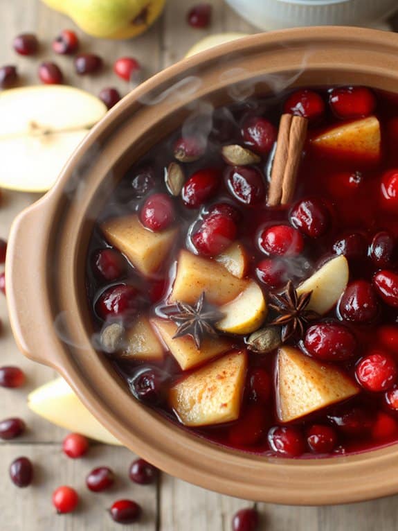 cozy spiced fruit compote