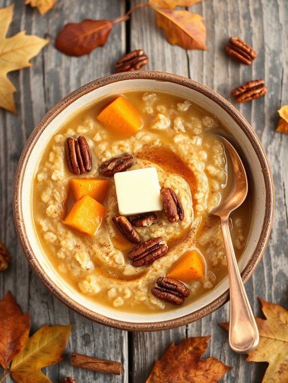 cozy spiced sweet potato oatmeal