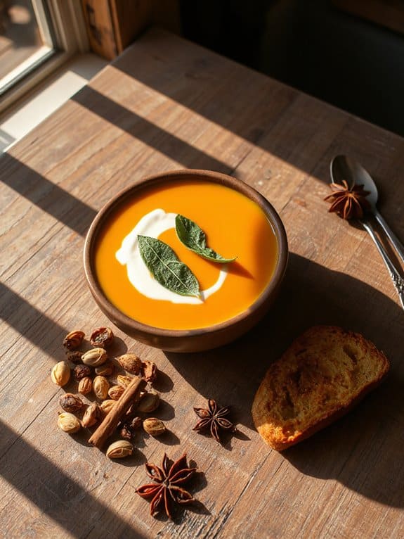 cozy spiced sweet potato soup