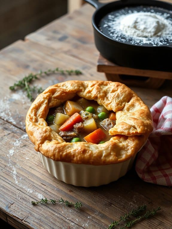 cozy veggie filled pie delight