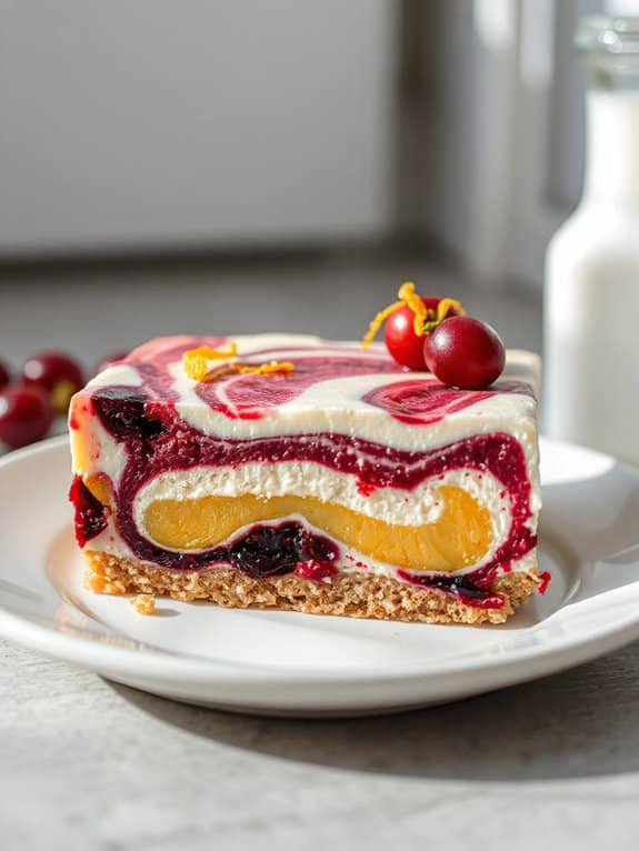 cranberry orange cheesecake bars