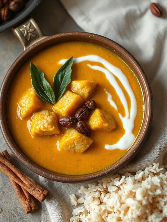 creamy pumpkin chicken curry