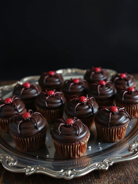 creepy crawly halloween cupcakes