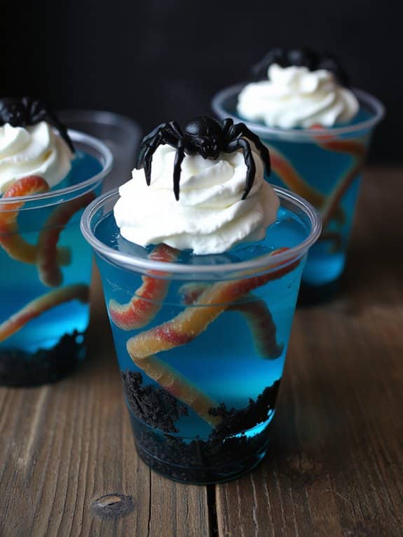 creepy crawly jello cups