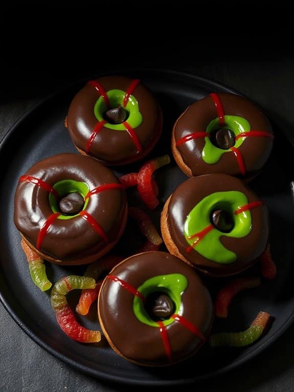 creepy monster eyeball donuts