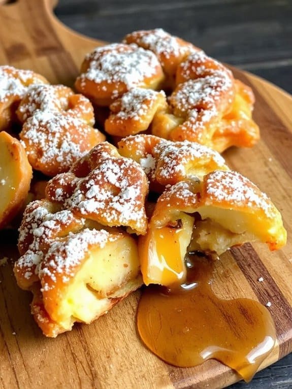 crispy sugary apple fritters