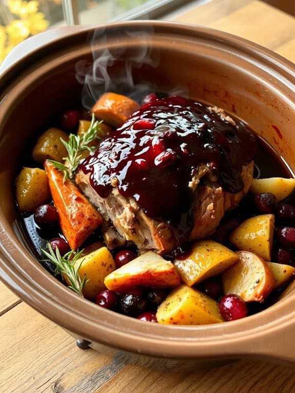 crockpot cranberry balsamic delight