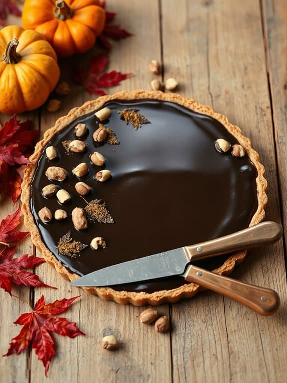 decadent chocolate hazelnut tart