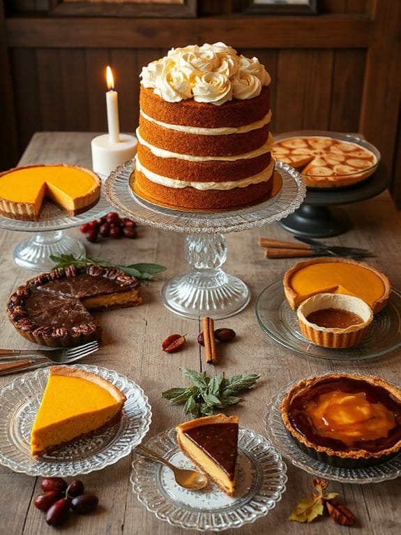 decadent friendsgiving dessert buffet