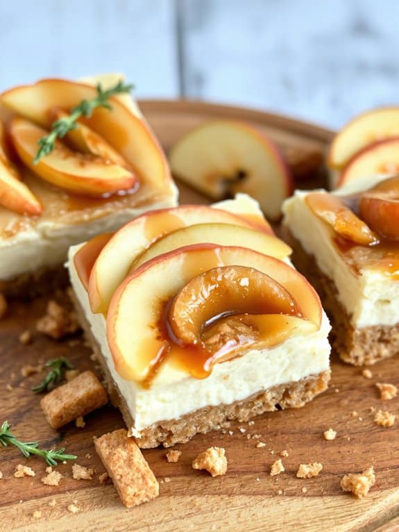 delicious apple cheesecake bars