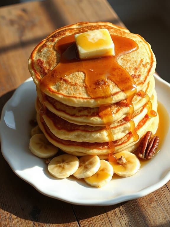delicious banana pancake breakfast