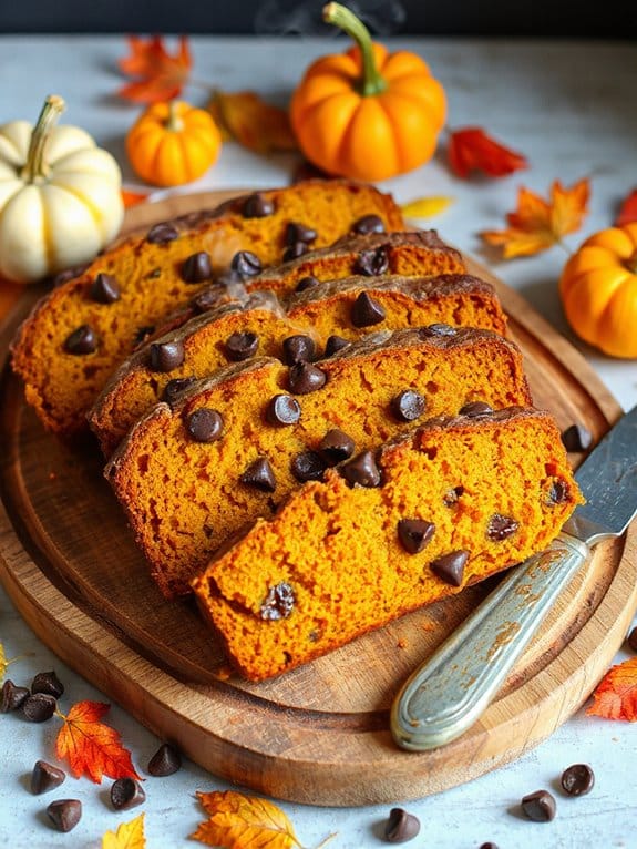delicious pumpkin chocolate bread