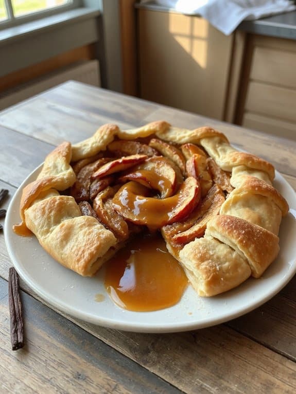 easy rustic caramel apple galette