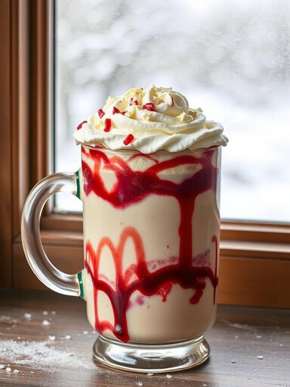 elegant raspberry white mocha