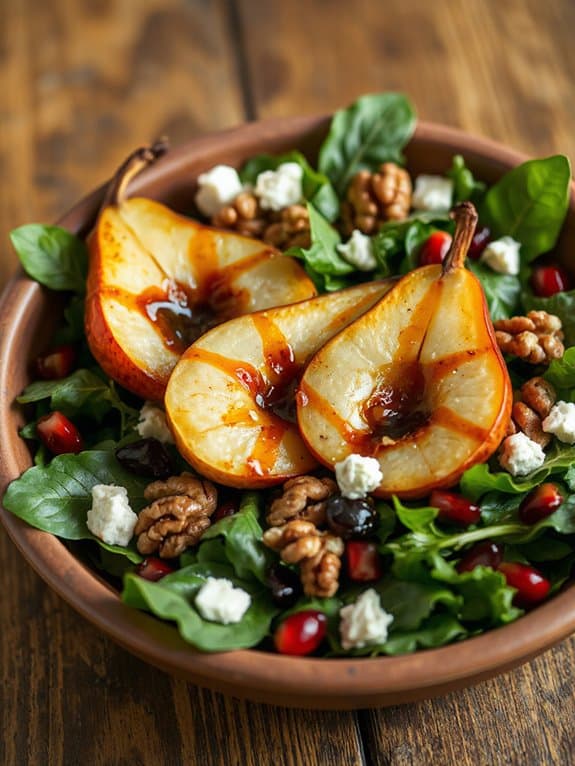 elegant roasted pear salad