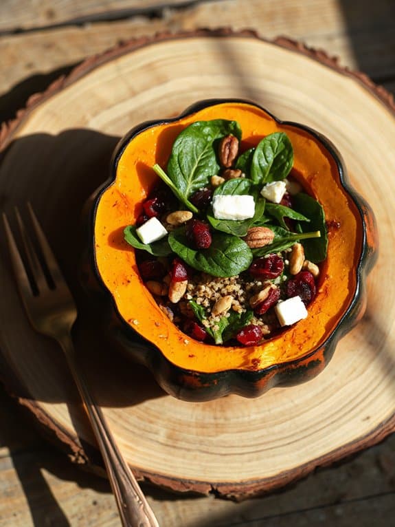 fall cozy stuffed squash