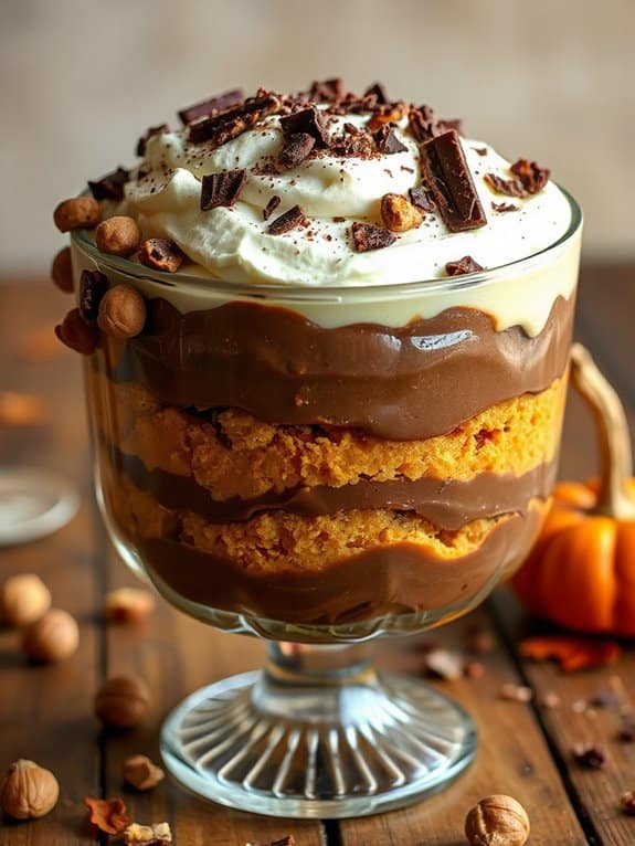 fall inspired chocolate dessert