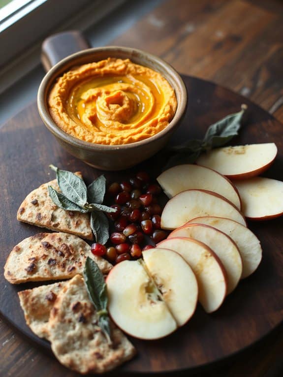 fall inspired hummus delight