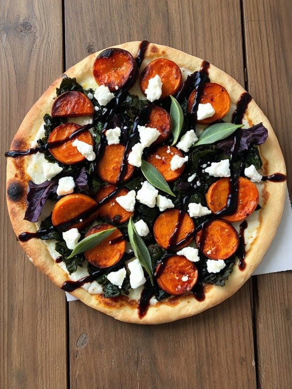 fall inspired sweet potato pizza