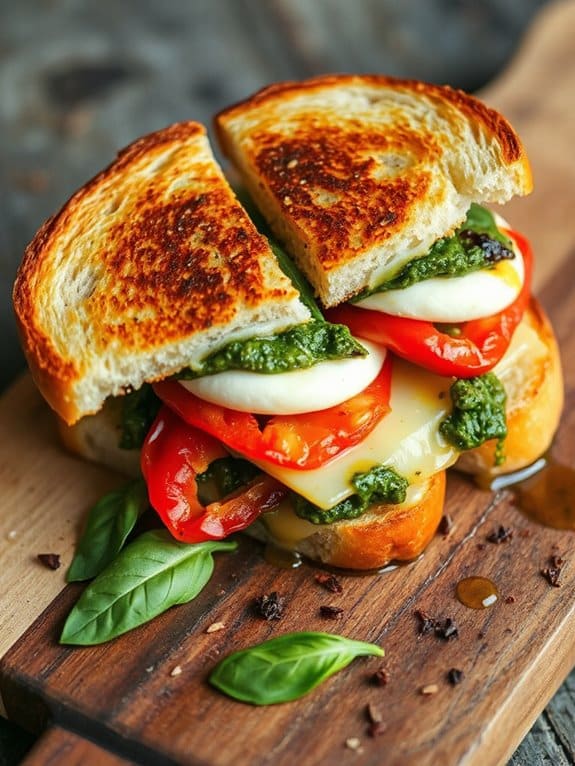 fancy spicy grilled cheese