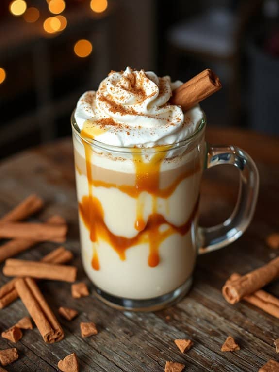 festive cinnamon caramel coffee