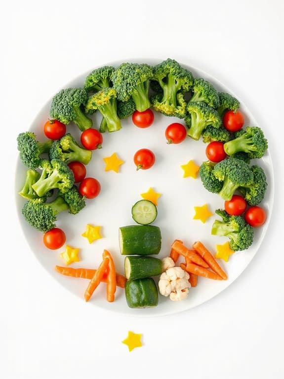 festive veggie platter creation