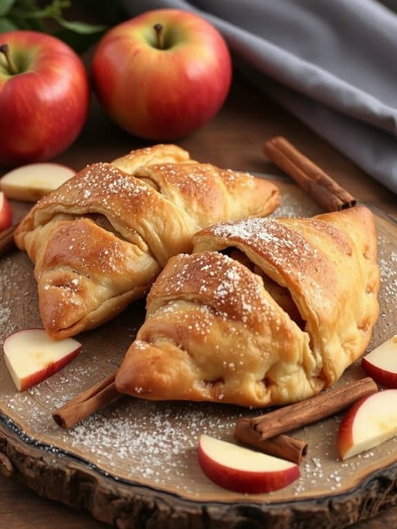 flaky apple filled pastries