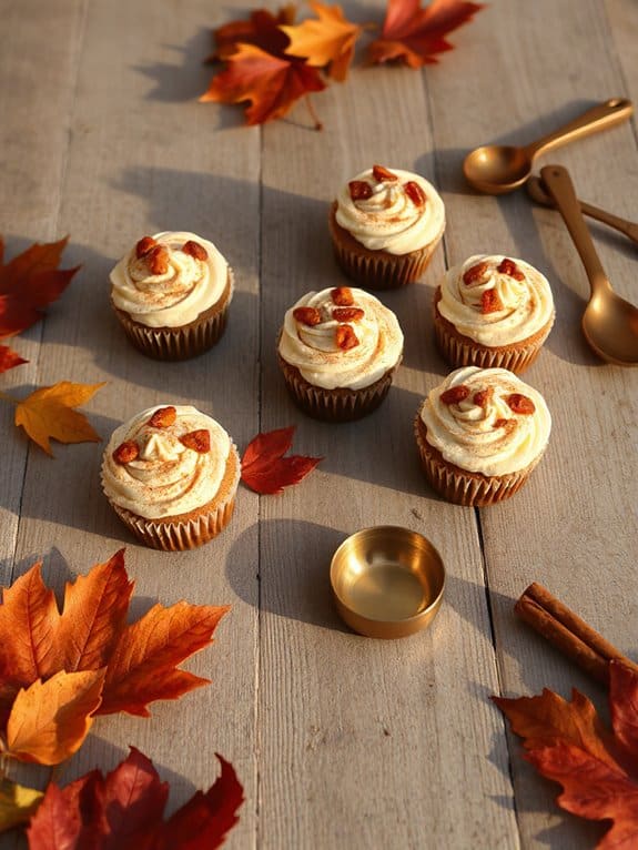 gingerbread cupcakes with frosting