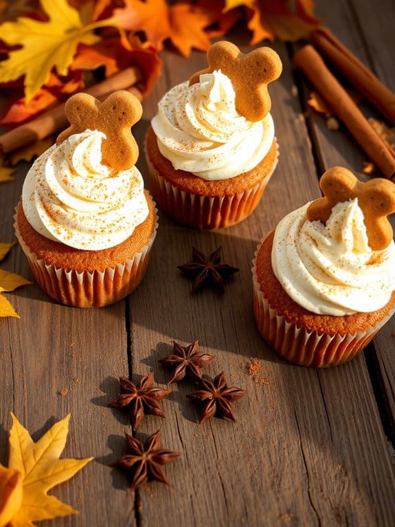 gingerbread cupcakes with frosting