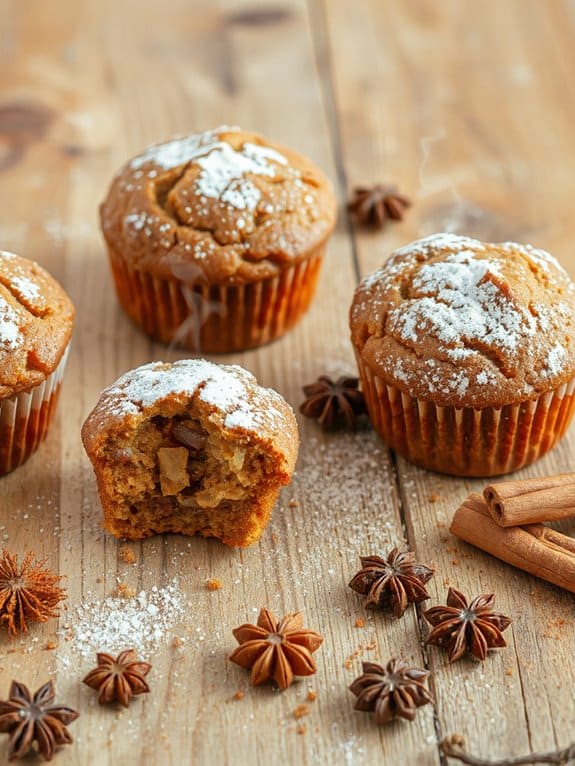 gingerbread muffins with chocolate