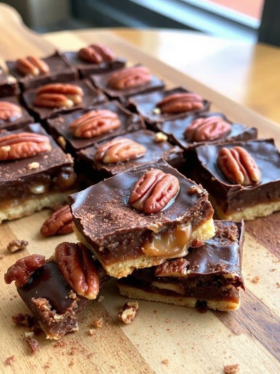 gooey chocolate pecan bars