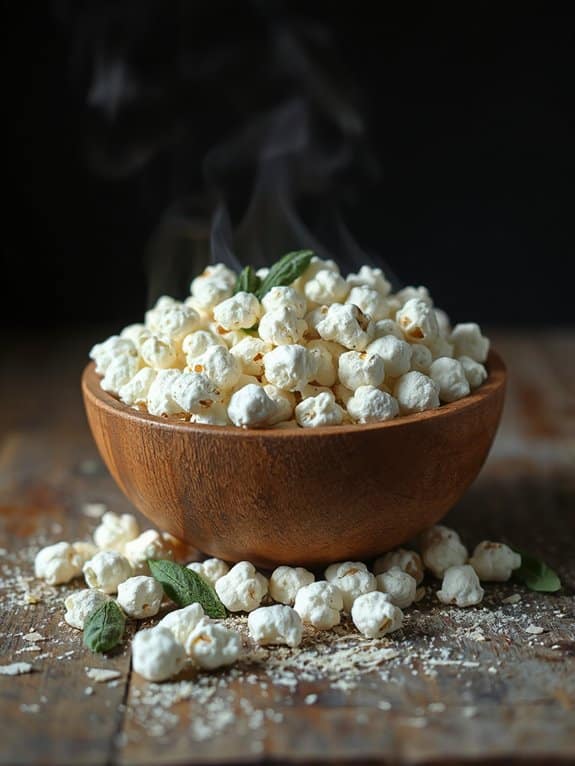 gourmet sage parmesan popcorn