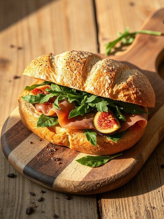 gourmet sandwich with figs