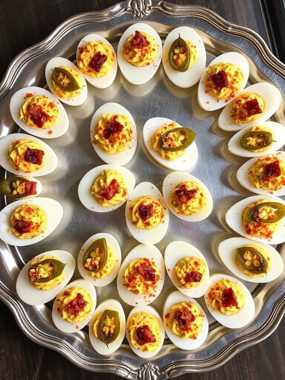 guacamole stuffed deviled eggs