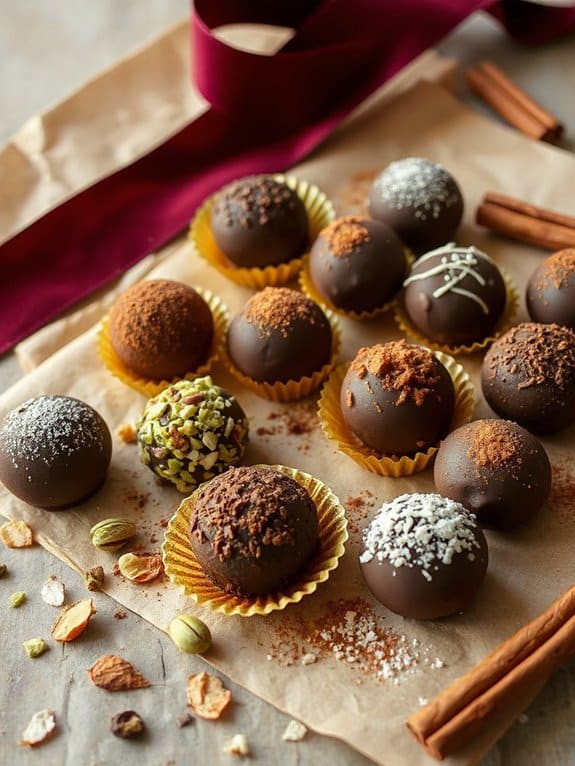 handcrafted chocolate truffles await