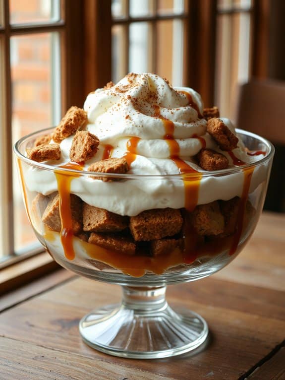 layered gingerbread dessert delight