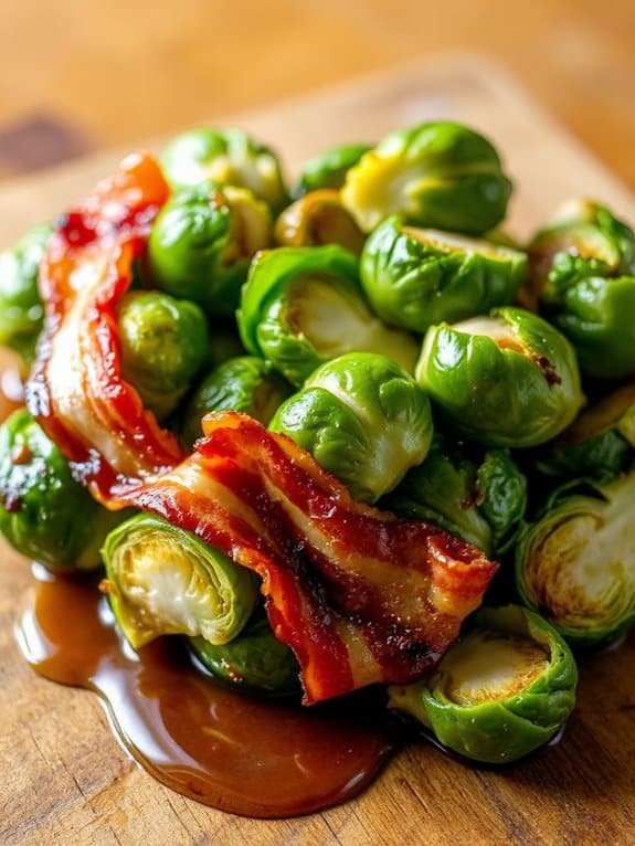 maple bacon brussels sprouts delight