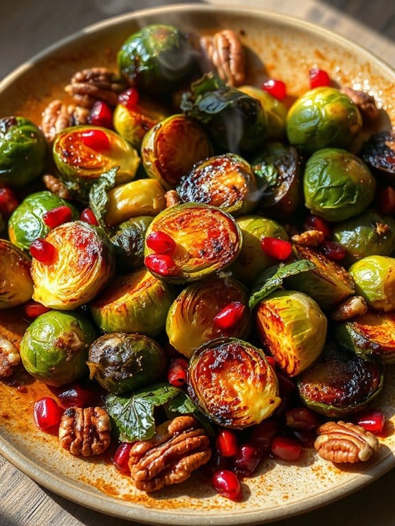 maple glazed brussels sprouts delight