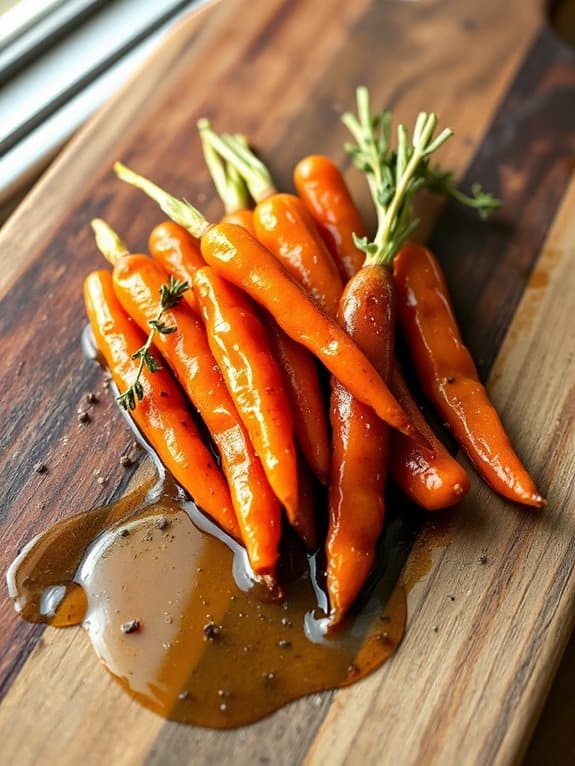 maple glazed carrot side dish