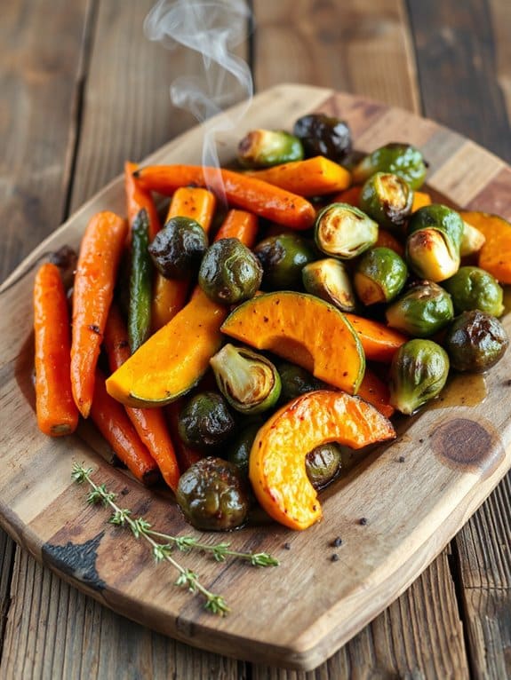 maple glazed vegetable roasting fun