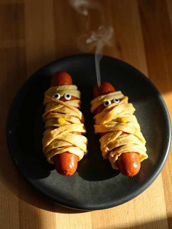 mummy dogs halloween snack