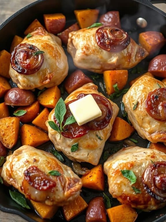 one pan chicken sweet potatoes