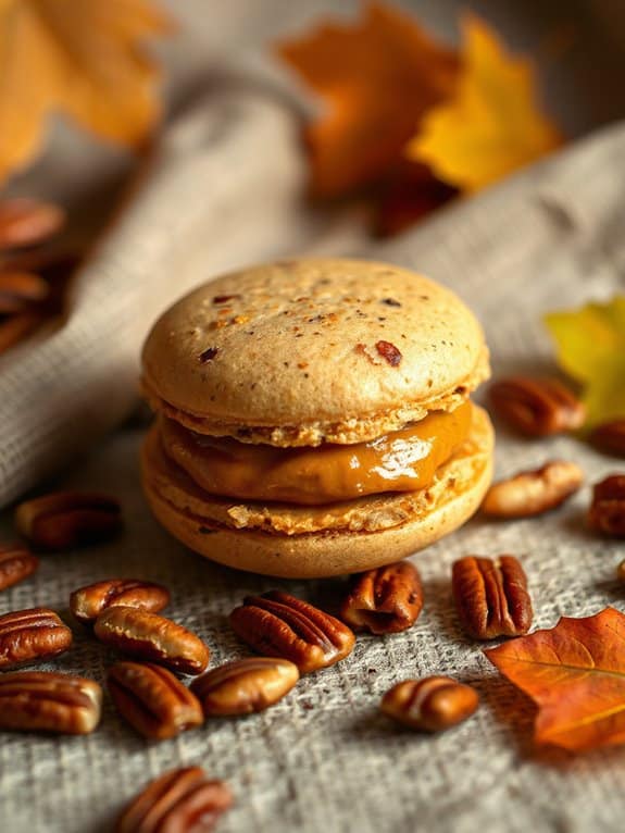 pecan pie inspired macarons