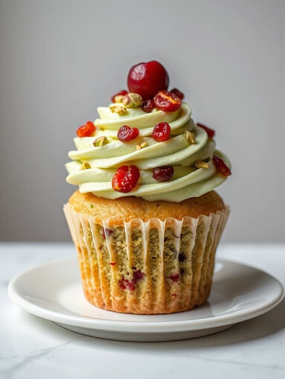 pistachio cranberry cupcake delight