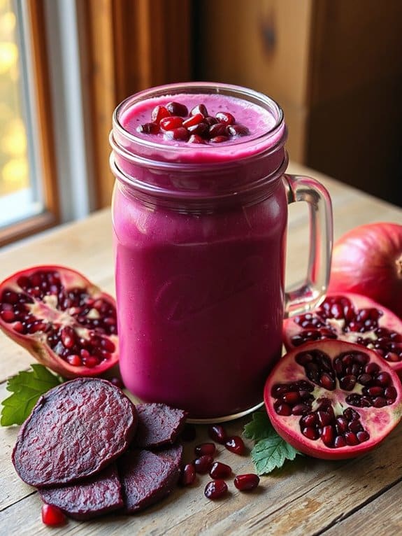 pomegranate beet smoothie delight