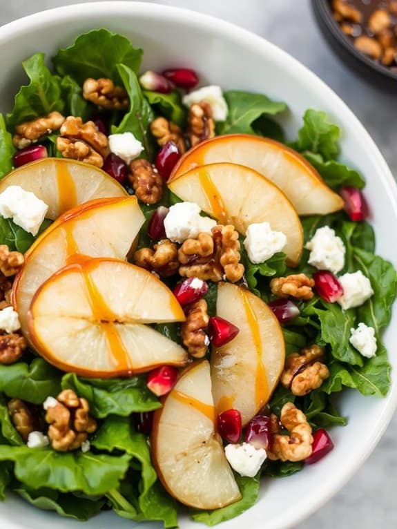 posh pear walnut salad