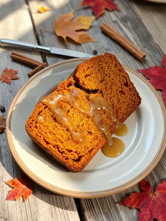 pumpkin bread with glaze